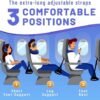 51DbIBL9dxL._AC_.jpg Airplane Foot Hammock (Memory Foam), Perfect Airplane Footrest to Relax Your Feet | Foot Hammock for Airplane Travel Accessories, Desk Foot Hammock, Travel Foot Rest, Comfy Foot Hanger Airplane