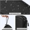 51FkbR1348L._AC_.jpg FYY Travel Cable Organizer Pouch Electronic Accessories Carry Case Portable Waterproof Double Layers All-in-One Storage Bag for Cord, Charger, Phone, Earphone Black