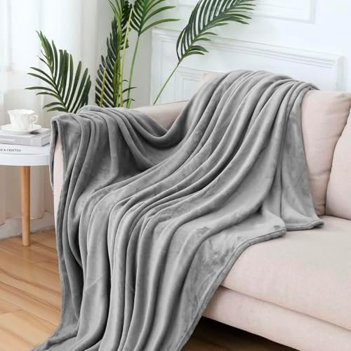 Travel Blanket Pillow Set - Travel Neck Pillow & Blanket for Airplane, Thick Fleece Plane Blankets, Hooded Memory Foam Neck Pillows, Foldable Duffel Bag, Sleep Mask, Earplugs for Plane Traveling