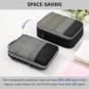 51GbLcBEq6L._AC_.jpg BAGAIL 4 Set/6 Set/8 Set Compression Packing Cubes Travel Accessories Expandable Packing Organizers (Half Mesh, 6-Black)