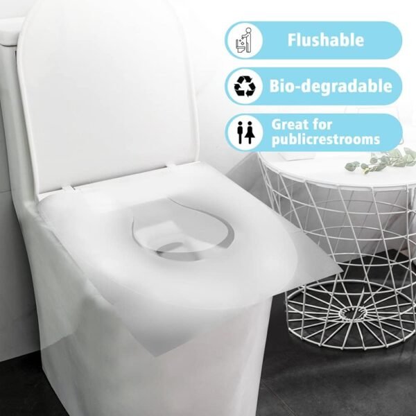 51H-SS6eYL._AC_SL1000_.jpg XL 100PCS Toilet Seat Covers Disposable - Flushable Paper Toilet Seat Cover is Travel Accessories, Travel Essentials for Public Restrooms, Airplane, Campin