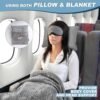 51HX8JpionL._AC_.jpg Travel Blanket Airplane Compact with Bag, Travel Essentials 3 in 1 Packable Airplane Blanket, Travel Pillow and Blanket Set, Inflatable Pillow, Luggage Sleeve & Backpack Clip (Light Grey)