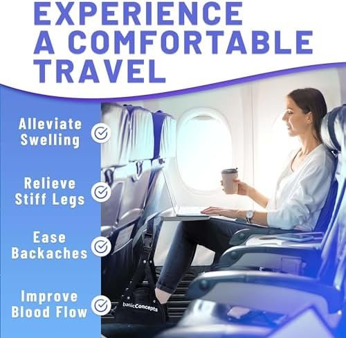 51HznYhzUhL._AC_.jpg Airplane Foot Hammock (Memory Foam), Perfect Airplane Footrest to Relax Your Feet | Foot Hammock for Airplane Travel Accessories, Desk Foot Hammock, Travel Foot Rest, Comfy Foot Hanger Airplane