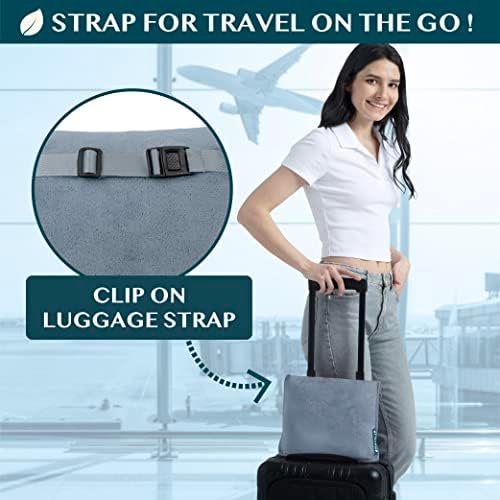 51JD4IPXHeL._AC_.jpg PAVILIA Travel Blanket Pillow, Soft Airplane Blanket 2-IN-1 Combo Set, Plane Blanket Compact Packable, Flight Essentials Car Pillow, Travelers Gift Accessories Luggage Backpack Strap, 60x43 Slate Blue