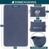 51Mhm2xZ5pL._AC_.jpg PAVILIA Travel Blanket Compact, Airplane Packable Bag, Soft Fleece Portable Throw Pillow Combo Set, Plane Flight Car Trips Essentials Gift Accessories, Luggage Backpack Clip, Navy Blue, 65 x 40 inch