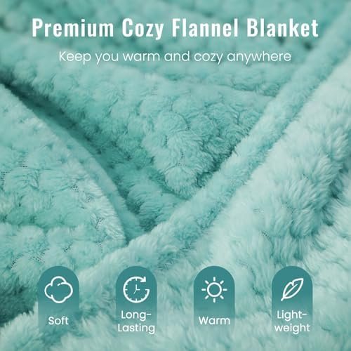 51OEKbP-G6L._AC_.jpg Travel Pillow Blanket Set-3 in 1 Travel Pillow Memory Foam, Soft Travel Blanket Airplane Compact with Bag, Inner Pillowcase, Hand Luggage Belts and Backpack Clip, for Plane Car, Blue Green