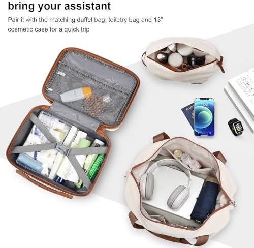 51Q-h2phYKL._AC_.jpg Joyway Carry On Luggage 20 Inch Expandable Suitcase with Spinner Wheel, 4 Piece Hard Shell Luggage Set with TSA Lock(White brown)