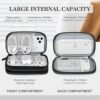 51TJsQUbp0L._AC_.jpg FYY Travel Cable Organizer Pouch Electronic Accessories Carry Case Portable Waterproof Double Layers All-in-One Storage Bag for Cord, Charger, Phone, Earphone Black
