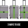 51TSb3K3JZL._AC_SL1000_.jpg GORILLA GRIP Heavy Duty Adjustable Luggage Straps for Suitcases, Easy to Identify Travel Belt Connector Holds Suitcase Together, Extends Life of Bag, Strap Connects Two Bags, Accessories 2 Pack Green