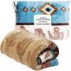 51WupwcpBrL._AC_.jpg CARSTENS, INC. Travel Blanket, Premium Compact 2-in-1 Airplane Blanket/Pillow, Cactus Stripe