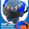 51Yd1l4CgmL._AC_.jpg Travel Pillows for Airplanes, Airplane Pillow for Long Flight, Airplane Head Strap with Eye Mask for Sleep, Travel Neck Pillow for Car Road Trip, 360° Support Headrest, Stop Bobblehead, Black