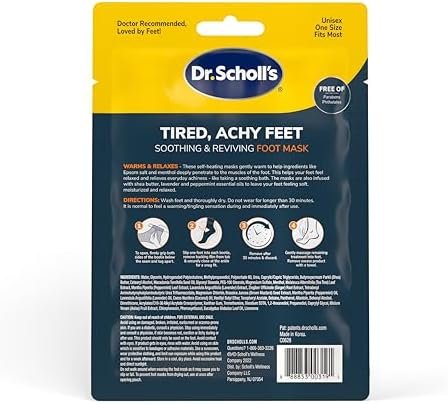 Dr. Scholl's® Tired, Achy Feet Soothing & Reviving Foot Mask, 3 Pair, Warming Booties