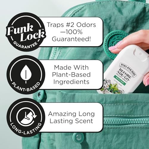 51fIUMNNmoL._AC_.jpg Poo-Pourri Before-You-Go Pocket Toilet Spray, Travel Essentials, Beach Bum, 1 Fl Oz, Up to 50 Uses, On-The-Go Bathroom Odor Deodorizer with Essential Oils, TSA Approved Size, Coconut Orchid Scent