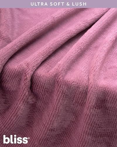 Bliss Faille Travel Pillow Blanket - 2-in-1 Lightweight Compact Airplane Camp Pillow and Blanket Set for Travelling, Size Small, Mauve
