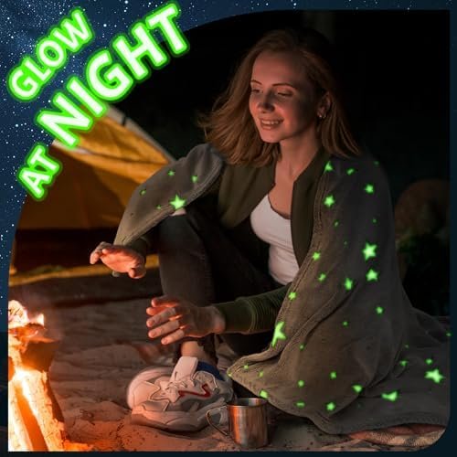 51gCyJzBkGL._AC_.jpg 2-in-1 Travel Blanket Pillow Airplane Set - Small Travel Blanket and Pillow Set Airplane Compact for Kids - Glow in The Dark Space Star Blanket Birthday Gifts for Kids Boys Girls 40x60 Inches