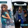 51hPJDhJMGL._AC_.jpg PAVILIA Travel Blanket Compact, Airplane Packable Bag, Soft Fleece Portable Throw Pillow Combo Set, Plane Flight Car Trips Essentials Gift Accessories, Luggage Backpack Clip, Navy Blue, 65 x 40 inch