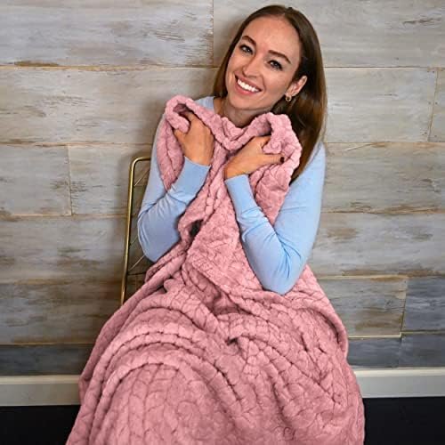 51lve0u752L._AC_.jpg EverSnug Premium Travel Blanket Pillow - Soft 2 in 1 Airplane Blanket with Soft Bag Pillowcase, Hand Luggage Sleeve and Backpack Clip (Light Pink)