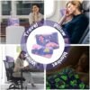51lwIq0uSaL._AC_.jpg Axolotl Blanket for Airplane Travel - Glow in The Dark Kids Travel Blanket Pillow Set for Plane, Car - Axolotl Gifts Toys for Girls, Small Soft Purple Fleece Throw for Teens Girls 40" x 60"