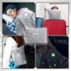 51lxrv77IcL._AC_.jpg 2-in-1 Travel Blanket Pillow Airplane Set - Small Travel Blanket and Pillow Set Airplane Compact for Kids - Glow in The Dark Space Star Blanket Birthday Gifts for Kids Boys Girls 40x60 Inches