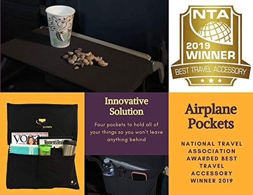 51mAbMo9COL._AC_.jpg Airplane Pockets - Airplane Accessories - Plane Travel Essentials - Travel Organizer - Seat Storage Organizer - Air Travel Essentials - Seat Back Organizer - International Travel Must Have