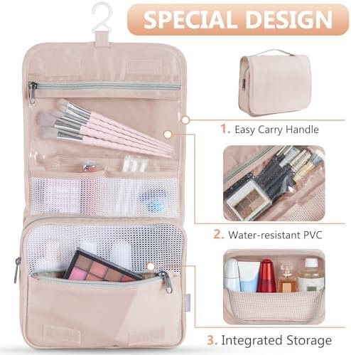 51nU90cUL._AC_.jpg 10 Set/8 Set Packing Cubes for Travel, Gifts for Women Mom,Anti-Tearing Suitcase Organizer for Luggage with Shoe & Hanging Toiletry Bag,OlarHike Vacation Essentials & Accessories for Cruise Ship,Cream