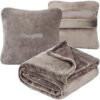 51pRjlqN0eL._AC_.jpg Travel Blanket Pillow, Premium 2 in 1 Flannel Airplane Blanket Compact for Travel,Office, Home,Travel Essentials Accessories for Plane and Car,Compact Office Blanket (Gray)