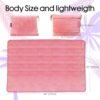 51q5jEs9h5L._AC_.jpg Travel Blanket and Pillow – Ultra Soft Lightweight Compact Blanket for Airplane, Car, Bus, Travel – Portable Cozy Fleece for Men, Women, and Kids – Pink, 42" x 68"