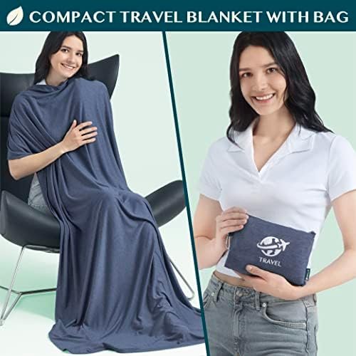 51qcIENOxeL._AC_.jpg PAVILIA Travel Blanket Compact, Airplane Packable Bag, Soft Fleece Portable Throw Pillow Combo Set, Plane Flight Car Trips Essentials Gift Accessories, Luggage Backpack Clip, Navy Blue, 65 x 40 inch