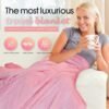 51vd1NOMiLL._AC_.jpg Travel Blanket and Pillow – Ultra Soft Lightweight Compact Blanket for Airplane, Car, Bus, Travel – Portable Cozy Fleece for Men, Women, and Kids – Pink, 42" x 68"