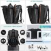 51vlNckaDmL._AC_.jpg Travel Carry on Backpack 50L Expandable Flight Approved Backpacks 17.3 inch Laptop and USB Charging Port bags Water Resistant Business Back Pack for Women & Men