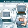 51vo2sjgWaL._AC_.jpg PAVILIA Travel Blanket Pillow in Soft Bag with Pockets, Airplane Blanket Set, Plane Blanket Compact Packable, Flight Essentials Car Pillow, Travelers Accessories Gifts, Luggage Strap, Dusty Light Blue