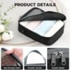51xzFAlFIBL._AC_.jpg BAGAIL 4 Set/6 Set/8 Set Compression Packing Cubes Travel Accessories Expandable Packing Organizers (Half Mesh, 6-Black)