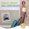 BOACAY Soft & Warm Travel Blanket for Airplane & Car - Long Flight Essential for Women, Men, Kids - Compact Pillow with Luggage Sleeve & Backpack Clip