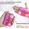 51zDpwgerAL._AC_.jpg Pill Organizer with Medicine Labels Travel Daily Pill Container Mini Medication Organizer Storage Pill Organizer Travel Essentials Pill Case 7 Day (Pink & 161 Lables)