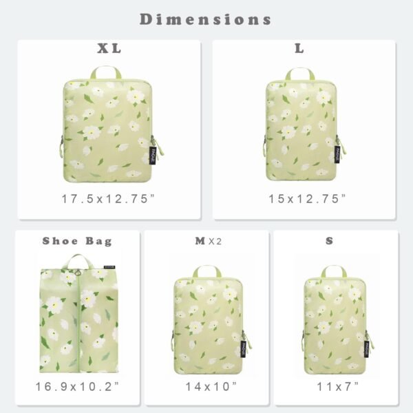 BAGAIL 4 Set/6 Set Ultralight Compression Packing Cubes Packing Organizer for Travel Accessories Luggage Suitcase Backpack