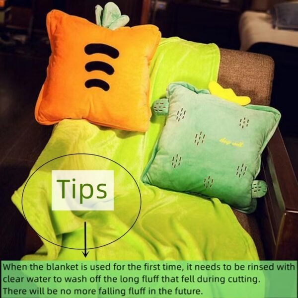 615oWGcD4OL._AC_.jpg Rikyo 15" Stuffed Fruit Travel Blanket and Pillow Set,3 in 1 Plush Stuffed Hugging Pillow with Warming Hands Pillow Blanket for Kids Gift Travel Airplane Train Bed Office Nap (Pink - Strawberry)