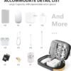 Travelkin Cord Organizer Travel, Electronic Organizer Travel Case, Cable Organizer Bag For Cords,Chargers Phone, Sd Card,Usbs (Black)