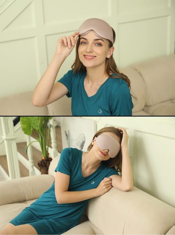 618sUe16HzL._AC_SL1480_.jpg Sleep Mask, 3D Deep Contoured Eye Covers for Sleeping, 99% Block Out Light Eye Mask,Zero Pressure Cup Blindfold for Men Women, with Adjustable Strap for Sleeping, Yoga, Traveling (Pink)