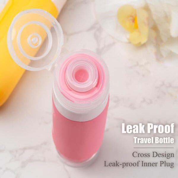 61EYO-9f3YL._SL1500_.jpg 16pack Travel Bottles for Toiletries, TSA Approved LeakProof Squeezable Silicone Toiletry Containers for Shampoo, Conditioner, 3oz Portable Refillable Traveling Size Liquid Containers (16Pcs/Colorful)