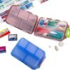 61FF7gsoeWL._AC_.jpg Pill Organizer with Medicine Labels Travel Daily Pill Container Mini Medication Organizer Storage Pill Organizer Travel Essentials Pill Case 7 Day (Pink & 161 Lables)