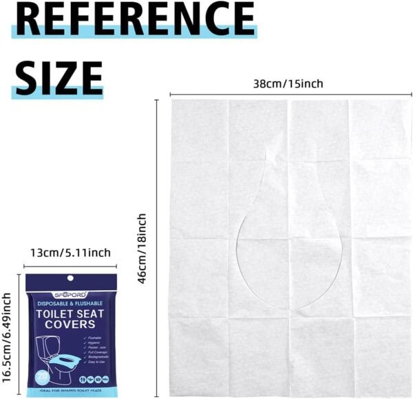 61GG-pw4v-L._AC_SL1000_.jpg XL 100PCS Toilet Seat Covers Disposable - Flushable Paper Toilet Seat Cover is Travel Accessories, Travel Essentials for Public Restrooms, Airplane, Campin