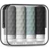 61GpagQ0CL._SL1500_.jpg Travel Bottles for Toiletries, 4pcs Tsa Approved 3oz Travel Size Containers, BPA Free Leak Proof Premium Silicone Bottles, Refillable Liquid Squeezable Accessories W/Toiletry Bag