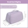 61KNs7rdx-L._AC_SL1500_.jpg OCHEAL Travel Makeup Bag - Wide Open Flat Cosmetic Bag Organizer with Handle Portable Lightweight Toiletry Bag for Women's Girls Essentials Skincare Accessories-Purple