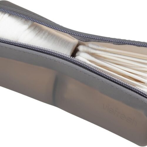 61NmKhweLaL._AC_SL1500_.jpg Cotton Round Swab Travel Case, 2 in 1 Portable Hair Accessories Organizer, Hair Tie Organizer, Hair Tie Holder, Bobby Pin Holder, Travel Qtips Case, Purse Organization, Floss Holder (Black)