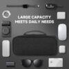 61iJOpNw4BL._AC_SL1000_.jpg Teskyer Electronics Organizer Travel Case, Waterproof Portable Tech Accessories Pouch with Organized Compartments for Cables, Phone, Chargers, Earphone, Black