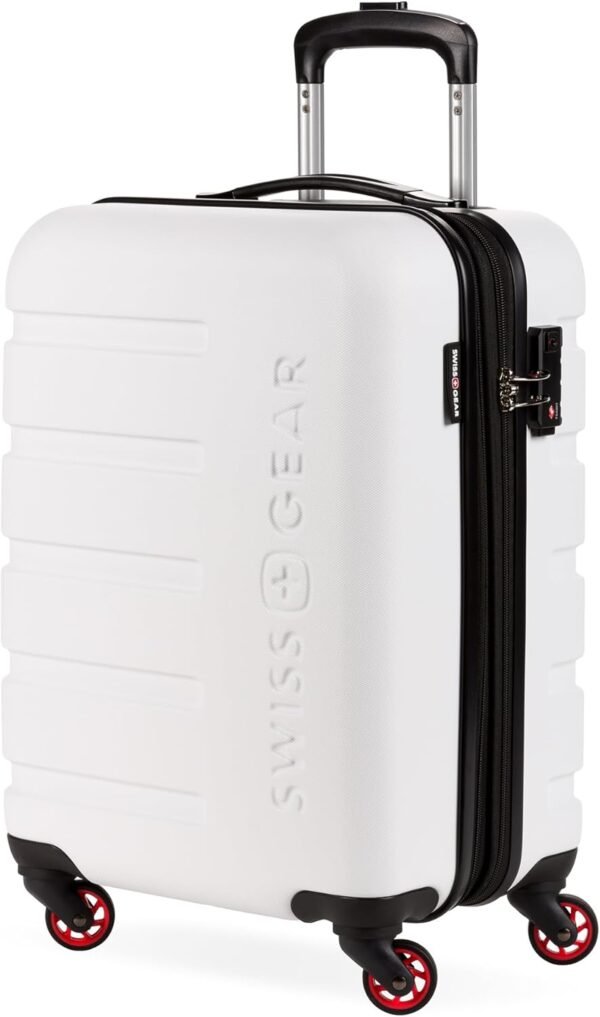 61iSLQi4Z9L._AC_SL1500_.jpg SwissGear 7366 Hardside Expandable Luggage with Spinner Wheels, White, Carry-On 19-Inch
