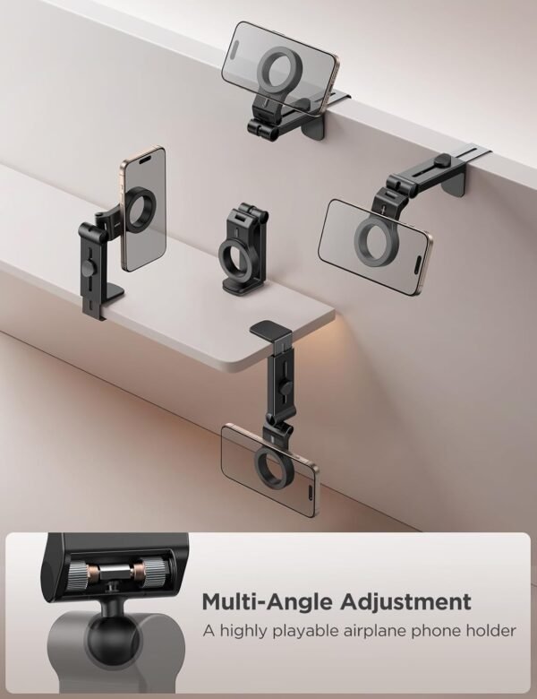 61kgfcbe5IL._AC_SL1500_.jpg JOYROOM for Magsafe Airplane Phone Holder Travel Essentials,【Unlimited Scenery】 Hands-Free Plane Phone Holder, Airplane Travel Accessories for iPhone 16 Pro Max & Magsafe Case