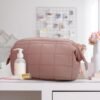 BAGSMART Makeup Bag Travel Toiletry Bag, Puffy Padded Make Up Bags for Women Makeup Organizer Case, Wide-open Pouch Purse Travel Essentials Toiletries Accessories Brushes, Dark Pink