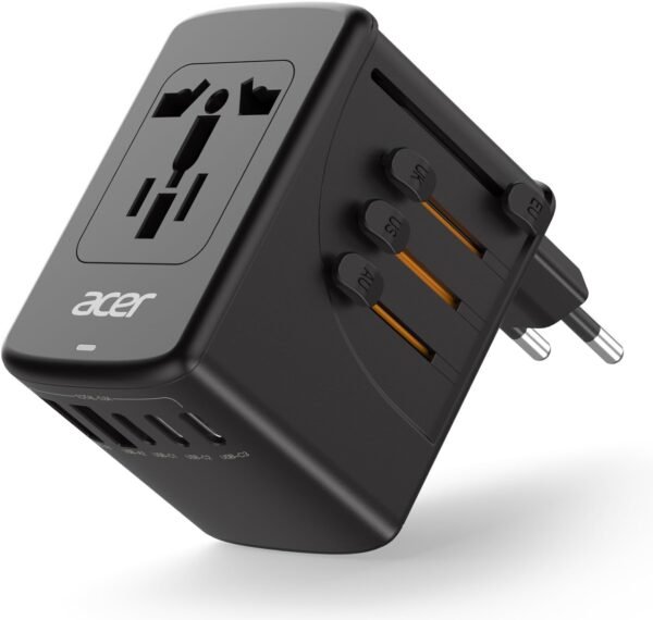 61ph-tlK55L._AC_SL1500_.jpg Acer Universal Travel Plug Adapter - International Power Adapter with 5 USB Ports (3 USB C) 5.8A, Worldwide Outlet Charger for USA to European UK France Germany Spain, Type C/E/F/G/I/L/A, Black