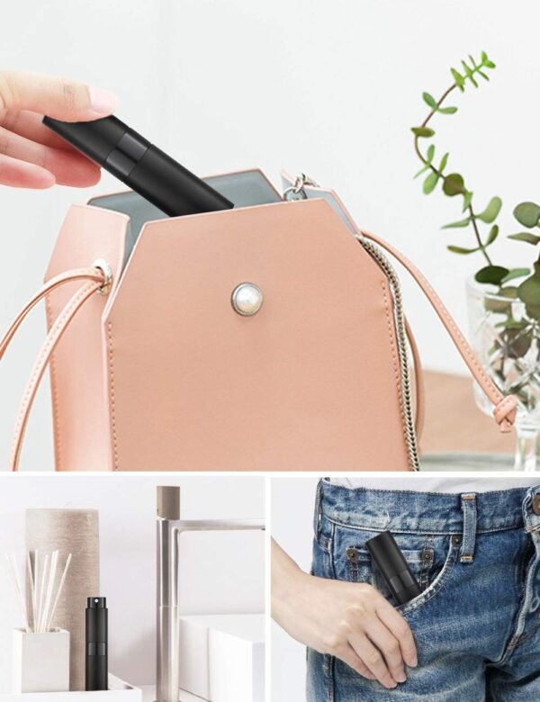 61qw-ZnQ0zL._SL1300_.jpg LISAPACK 8ML Atomizer Perfume Spray Bottle for Travel (3 PCS) Empty Cologne Dispenser, Portable Sprayer (Black)